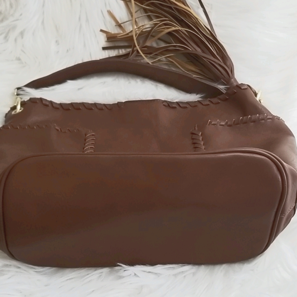Steve Madden Chesnut Brown FAWN XLarge Satchel Bag - Picture 11 of 14